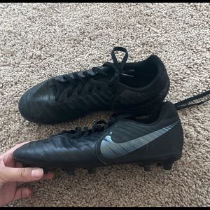 Black Nike soccer cleats